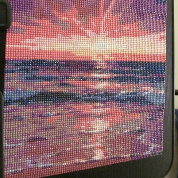 Finished Diamond Art Picture of a Sunrise on a Beach Scene #22412025 - Picture 2 of 2